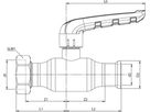 Press-Kugelhahnen kurze Spindel Fullflow BF114001 DN 15 / 18mm - Ballofix/Broen-Armaturen