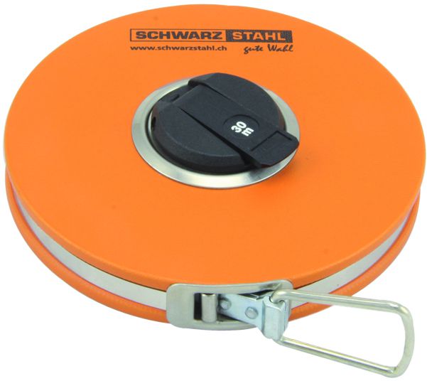 RICHTER Rollbandmass, in Metallkapsel L= 20m, B= 10mm, weiss, Stahlband A, 348P/20 - Längenmessen