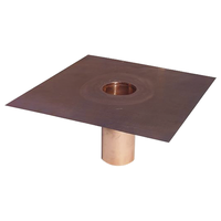 Dachwassereinlauf Flach Kupfer 56 mm Stutzenlänge 300 mm - Flachdacheinläufe/ Einfassungen
