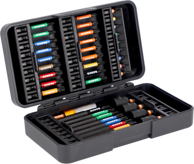 BAHCO Bitset Impact 1/4" 40tlg. DIN 3126, ISO 1173, Typ C 6.3 - Schrauben, Mischen