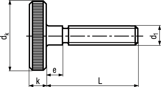Flache Rändelschrauben St vzb BN410 DIN653 M4x20 - Bossard Schrauben