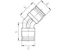 Winkelmodul 45° iFit d 25/32 762 101 180 - GF I-Fit Formstücke + Werkzeuge