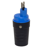 BRENNENSTUHL Gummistecker Typ 13 230V/10A/IP55, blau/schwarz - Elektrozubehör