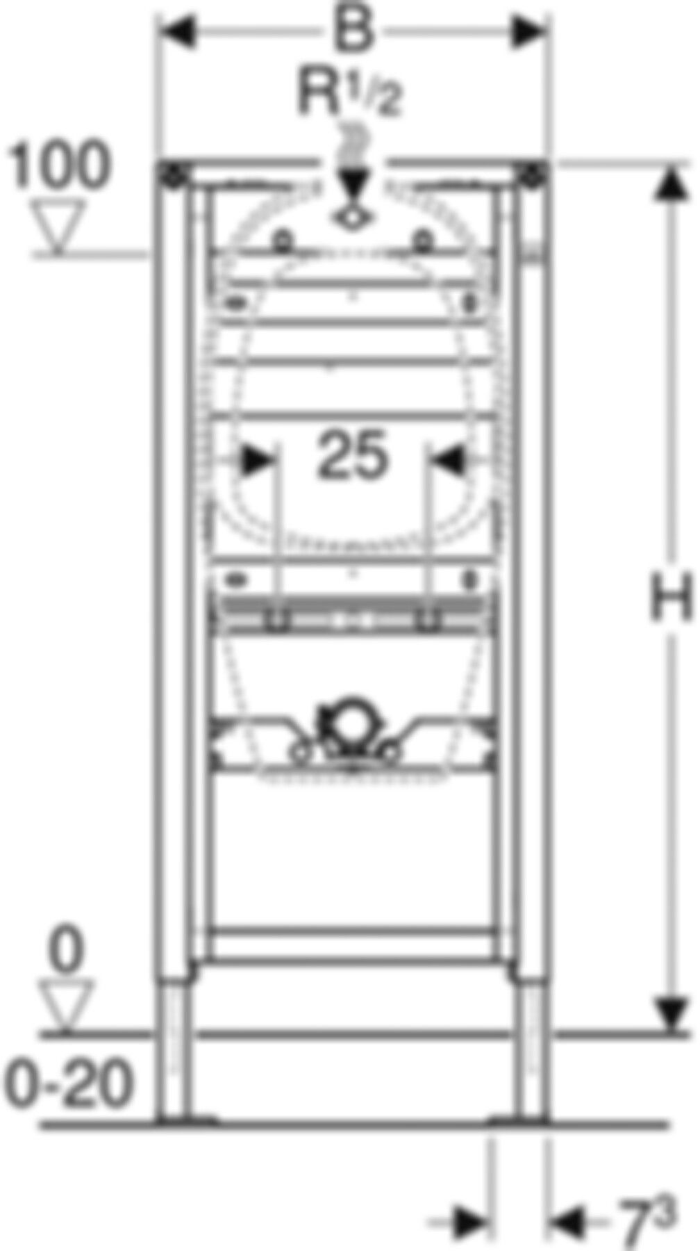 Duofix Urinal-Element Standard 1/2" Typ 112 111.629.00.2 - Geberit-Duofix