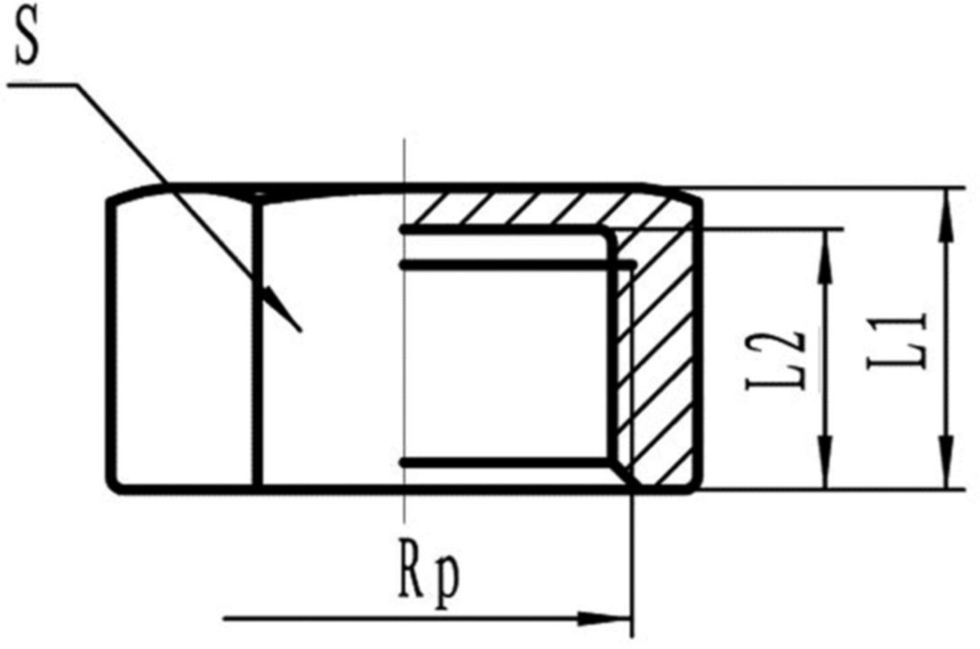 Inox-6-Kant Kappe 3" 1300 - Rostfreie Gewindefittings