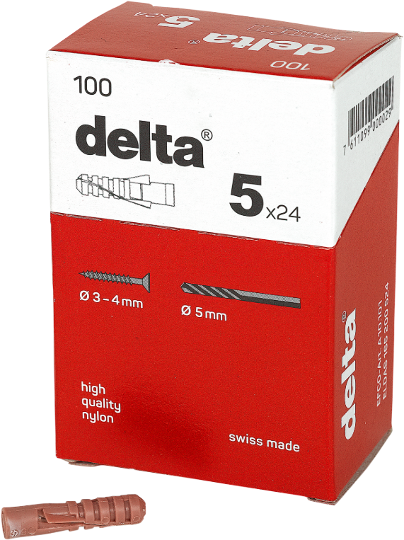DELTA Spiraldübel, Nylon Ø 5mm, L= 24mm, A 10.101 - Diverse Dübel
