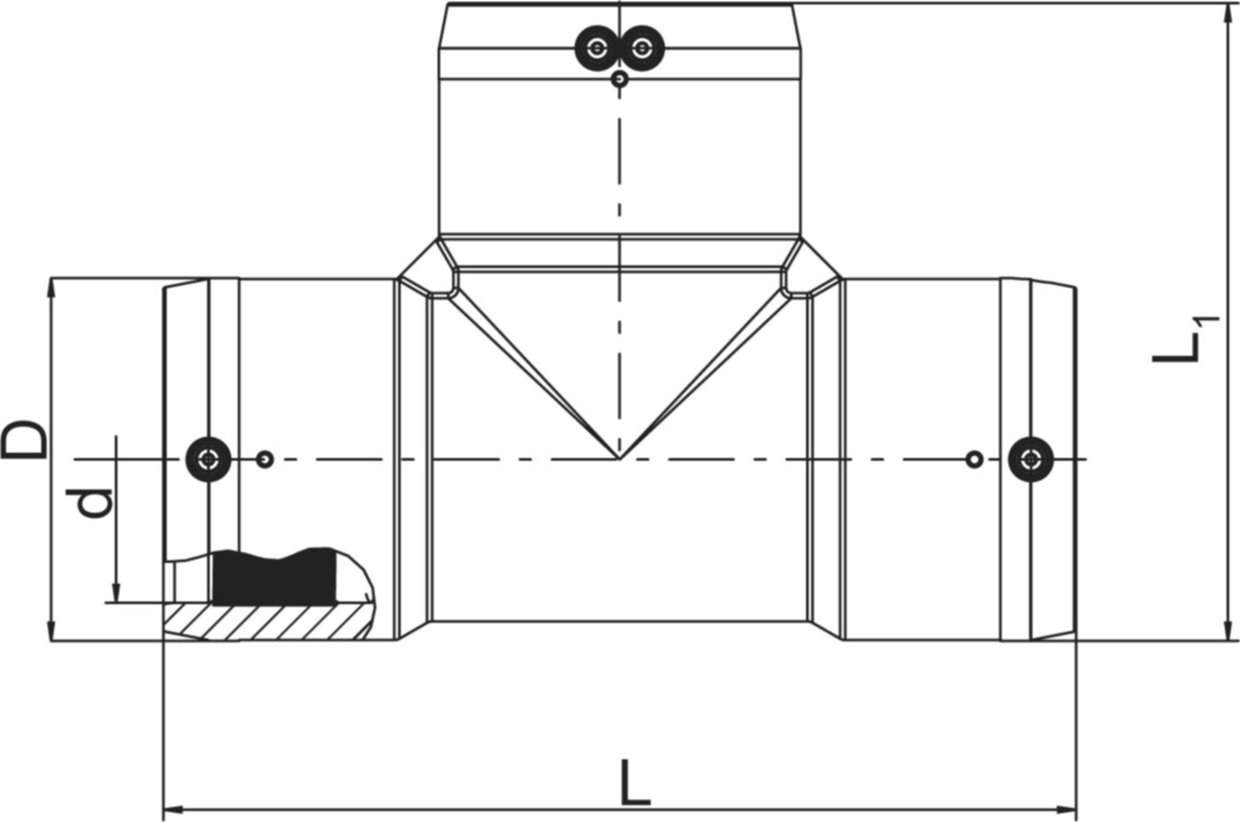 T-Stück d 225mm 615 692 - Frialen Elektroschweissfittinge