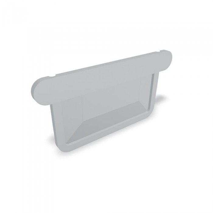 PREFA Kastenrinnen-Endboden 333 mm P.10 Silbermetallic 540020 - PREFA Dachentwässerungssysteme