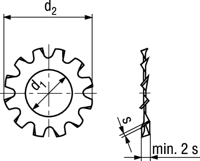 Zahnscheiben Form A INOX A2 BN2842 DIN6797A M4/4,3 - Bossard Schrauben
