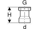 Verschraubungsbördel mit Dichtung d 40mm - 1 1/2" 152.176.16.1 - Geberit-Sifon + Apparateanschlüsse