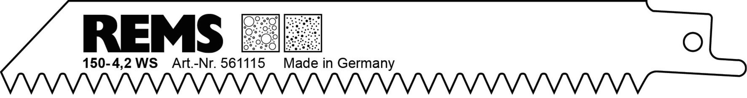REMS Sägeblatt, Gipsplatten, Gasbeton 561115, L= 150mm, Z= 5mm, weiss - Sanitärwerkzeuge