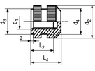 Gewindeeinsätze Form S Messing BN1045 DIN16903S M3 - Bossard Schrauben