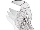 KNIPEX Zangenschlüssel, vernickelt 8603, L= 250mm, -Ø 52mm, PVC-Griffhülle - Zangen, Schneiden