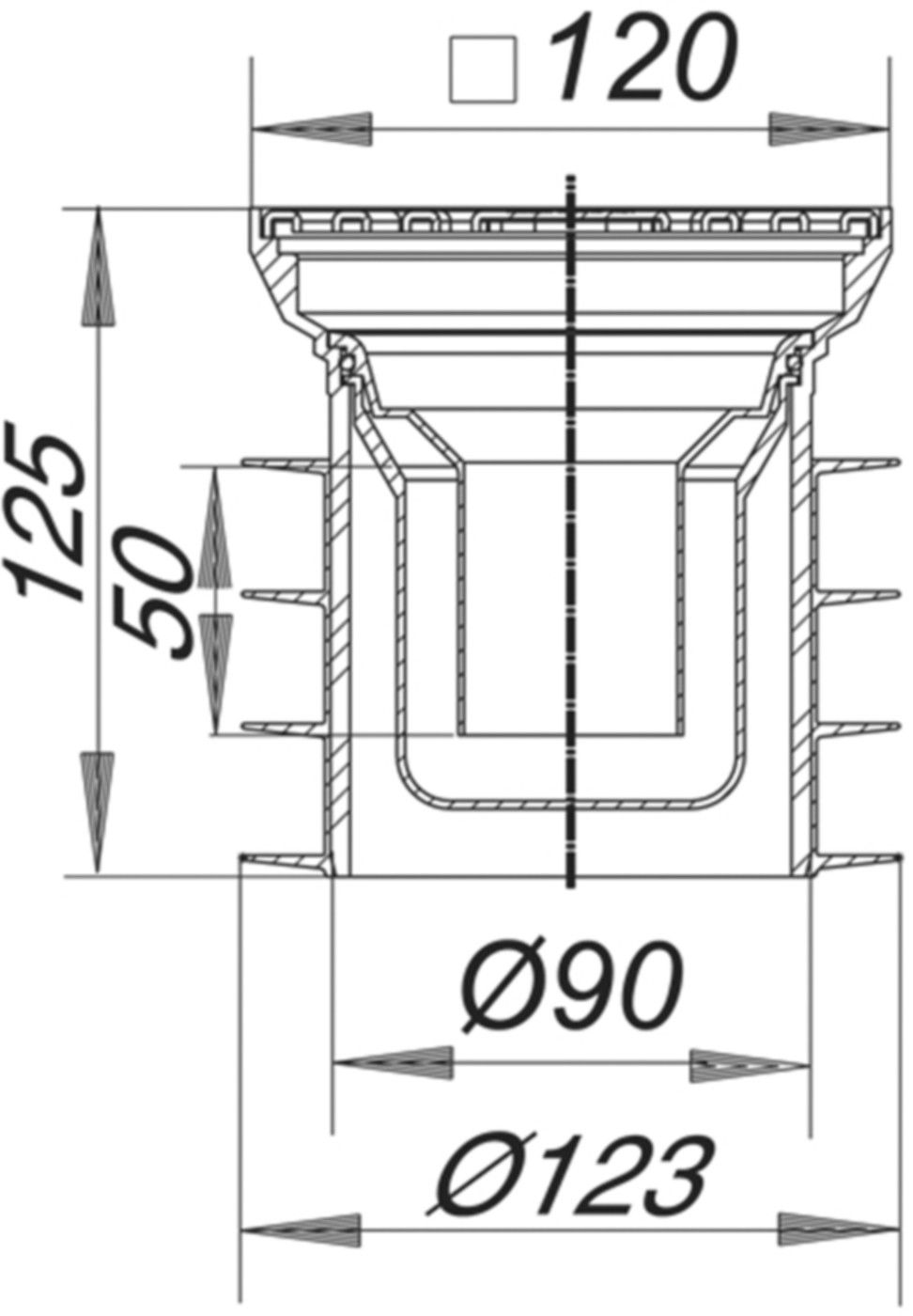Bodenablauf Pronto K Rahmen Kunststoff begehbar 300 Kg DN 100 3-700360 - SCHACO Entwässerungstechnik