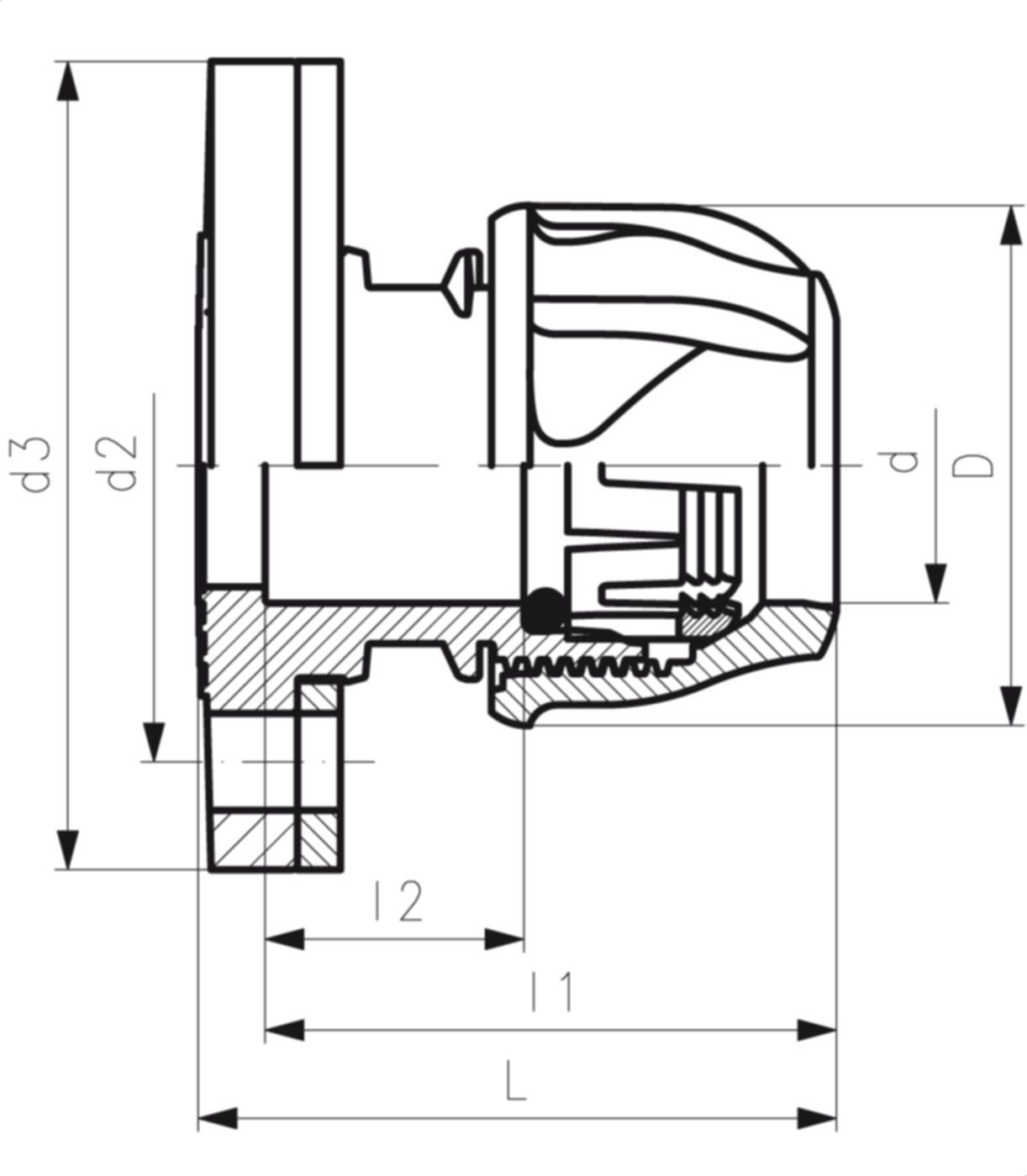 Verschraubung mit Flansch in Metall d 90mm / DN 80 158 400 120 - GF iJoint-Klemmverbinder