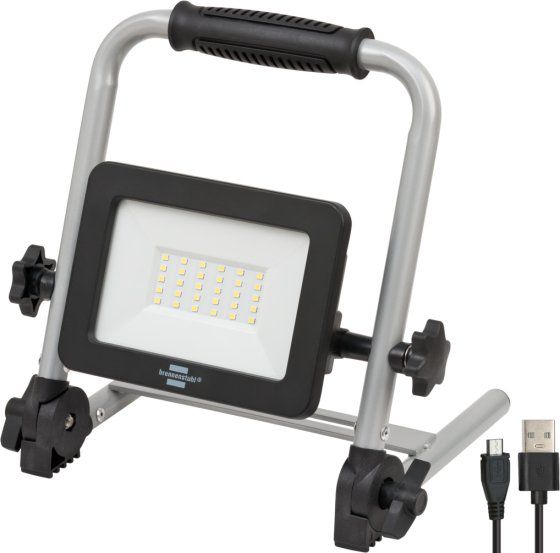 BRENNENSTUHL Akku LED Baustrahler IP54, 20W, 2150lm, 6000K, 6h Leuchtdauer - Lampen, Leuchten
