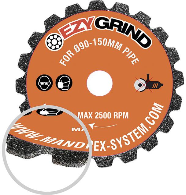 MANDREX Diamant-Rohrschneider EZYGrind Ø40-80 mm , für PVC- und HDPE-Rohre - Bohren