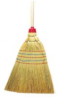 Industrie-Reisbesen, PVC-Kapsel, 5-Band B= 230mm, m. geschliffenem Holzstiel - Reinigung