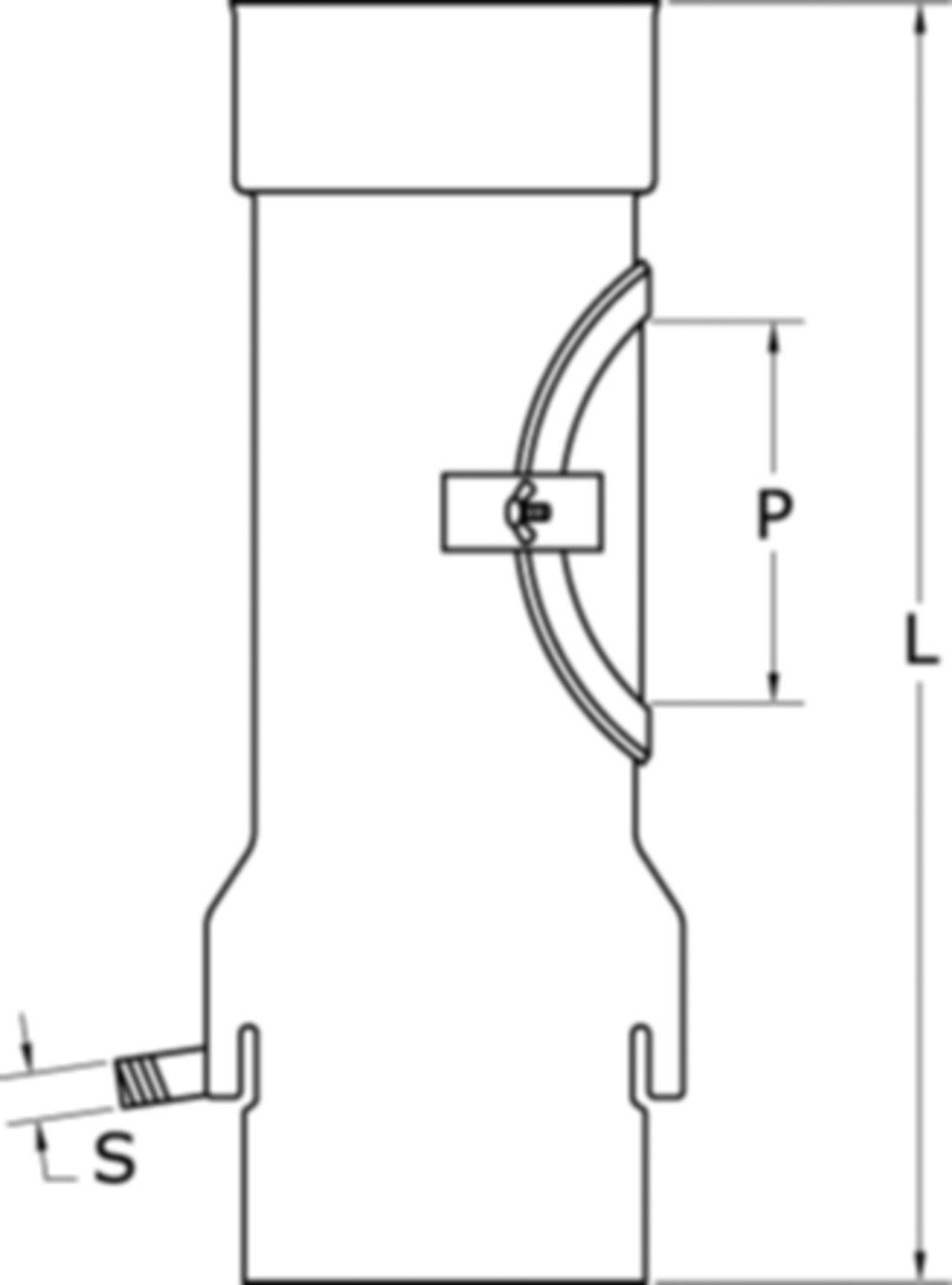 Kondensatabsch. m/Putzd. 153 mm 573.153 - Rauchrohrsystem V4A