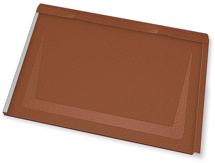 PREFA Dachplatte R.16 700 x 420mm P.10 Ziegelrot STUCCO 112006 - PREFA Dachentwässerungssysteme