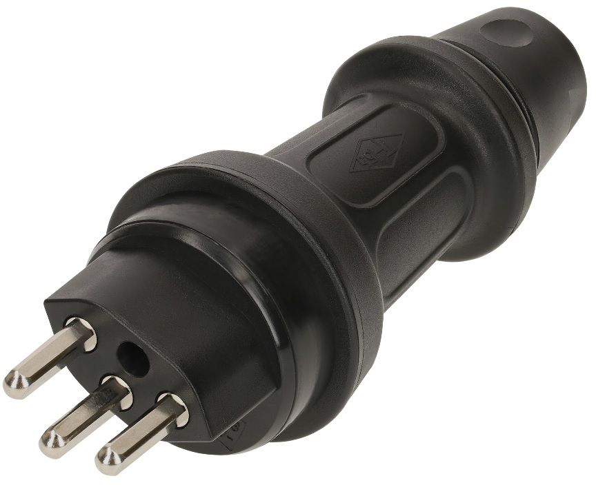 Stecker Typ 23 IP55, Schwarz - Elektrozubehör