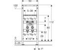 Element für Waschtisch 111.570.00.2 Typ 112, Standarmatur, Wasserzählerstr. - Geberit-Duofix