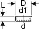 Wandklosett-Muffe kurz 367.941.16.1 d 110/ 90mm - Geberit-PE-Formstücke