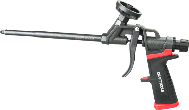 CRAFT TOOLS Montageschaumpistole PRO Feineinstellventil, PTFE-Beschichtung - Bauwerkzeuge