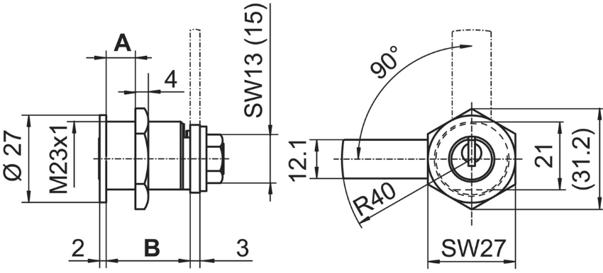 KABA 20 Verschlusszylinder Typ M1031 19/25.5, mit 2 Schlüsseln - Kaba 20, Lagerprodukt