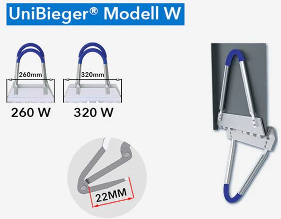 UniBieger 260 W 260mm , für die Werkbank - Spenglerwerkzeuge