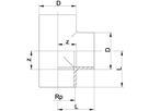 T 90° egal IG 1/2" 721 201 606 - GF Hart PVC-U Formstücke