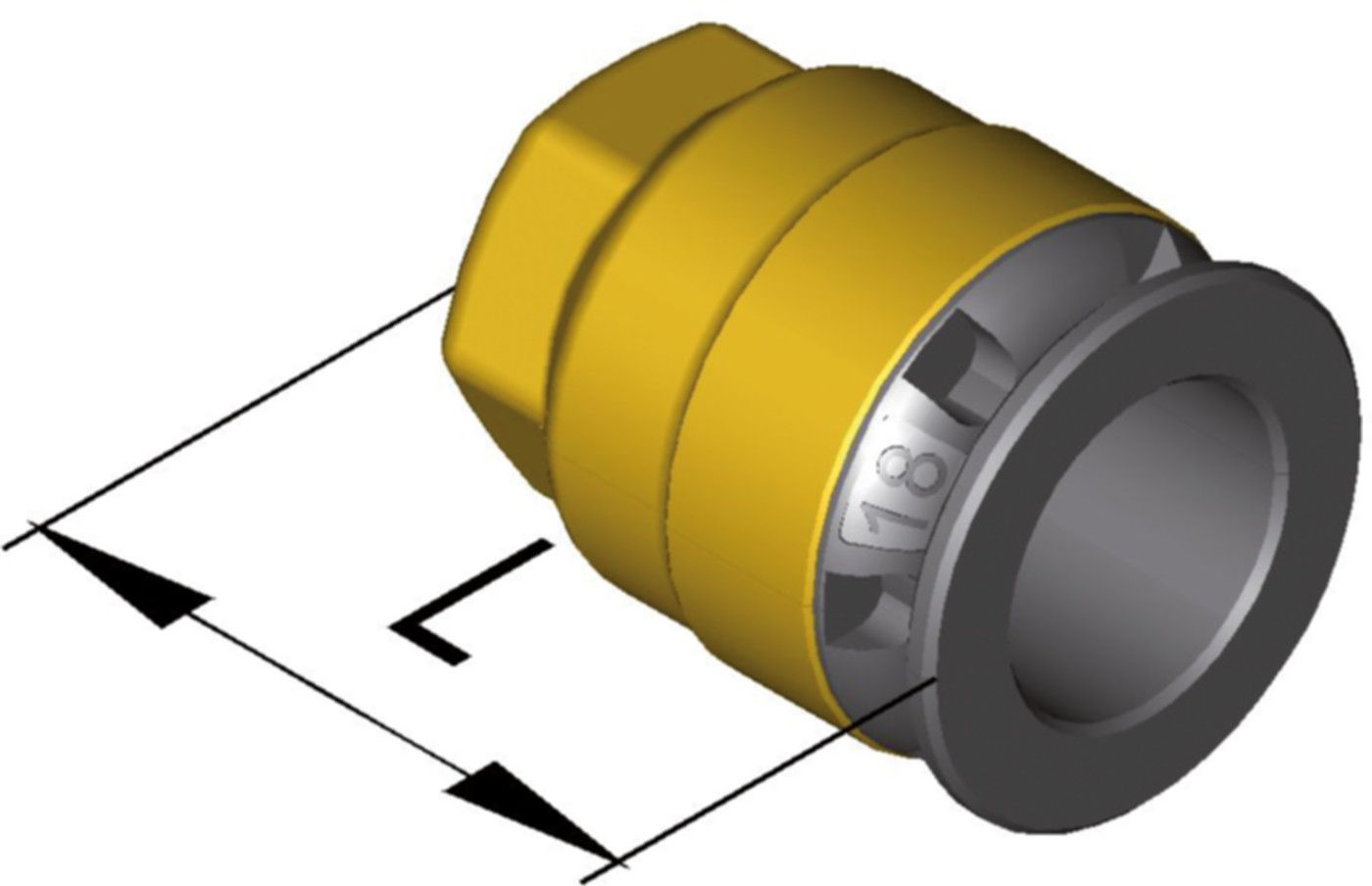 Schnellverschlusskappe, mit Stützhülse d 16 mm L 32 9831.16 - SudoFIT-Formstücke