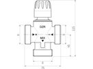 Mischventil MT 52 DN 20 1" 252.6003.104 30-70°C - Taconova