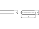 Federkeile Form A rundstir INOX A4 BN4629 DIN6885A 3x3x10 - Bossard Schrauben