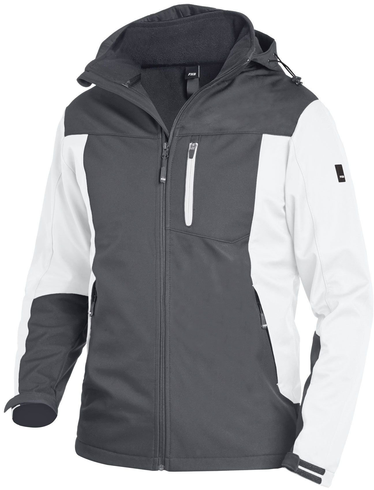 FHB JANNIK Softshelljacke weiss-anthrazit Gr. XS - Textilien