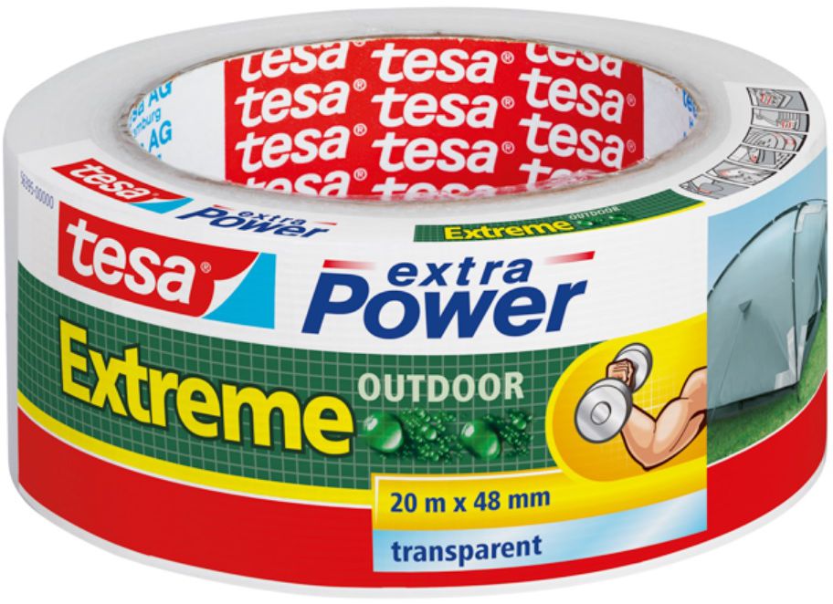 TESA Klebeband Extra Power 20:48 Extreme Outdoor B= 48mm, L= 20m, transparent - Kleben