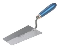 Berner Putzkelle, Blatt gehärtet L= 120mm, mit blauem Holzheft - Bauwerkzeuge