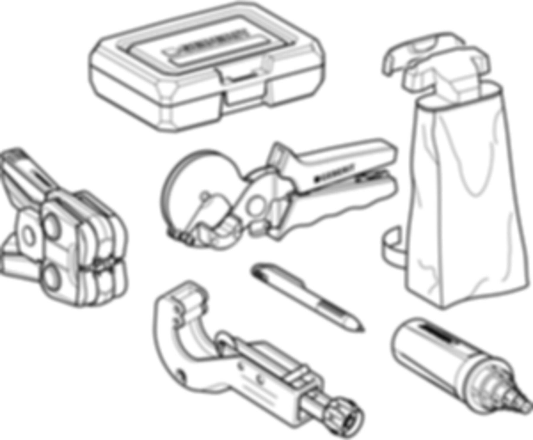 FlowFit Pressbackenset (2) 16-75mm 691.037.00.1 - Geberit Werkzeuge und Zubehör