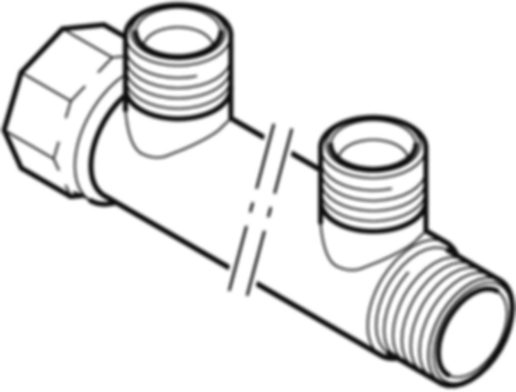Verteiler zweifach 3/4" 602.422.00.1 Verteilerabgang Eurokonus G3/4" - Geberit FlowFit-Rohre/Formstücke