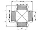 Kreuz 8180 1/2" - Rotguss-Gewindefittings