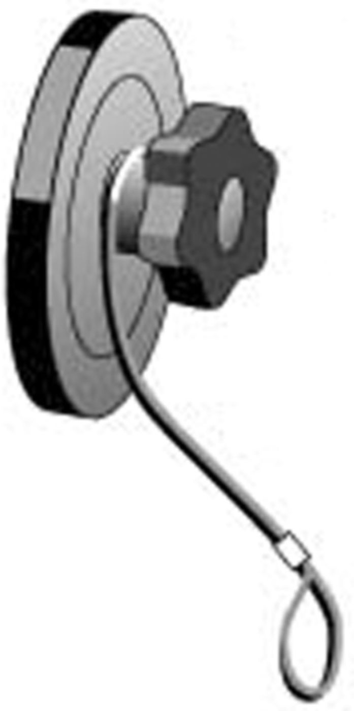 Alkon Quteschdeckel mit Seil d 80 mm 6KQD280 bis 200°C - Kaminsystem V4A einwandig