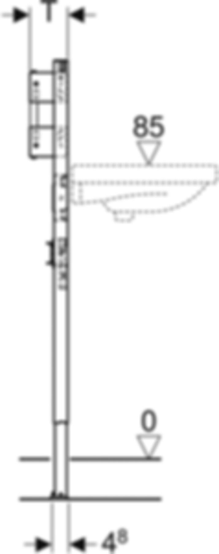 Waschtisch-Element für UP-Wandarmatur 130 cm 111.498.00.2 - Geberit-Duofix