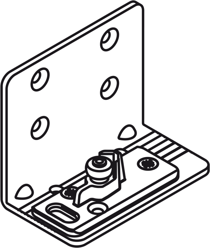 HAWA-PORTA Bodenführung, Porta 60/100 81.5x45x63.5mm, für Wandbefestigung - Schiebetür- und Schiebetorbeschläge