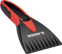 Eiskratzer NIGRIN L= 21cm, B= 9.5cm schwarz-rot mit Softgriff - Reinigung