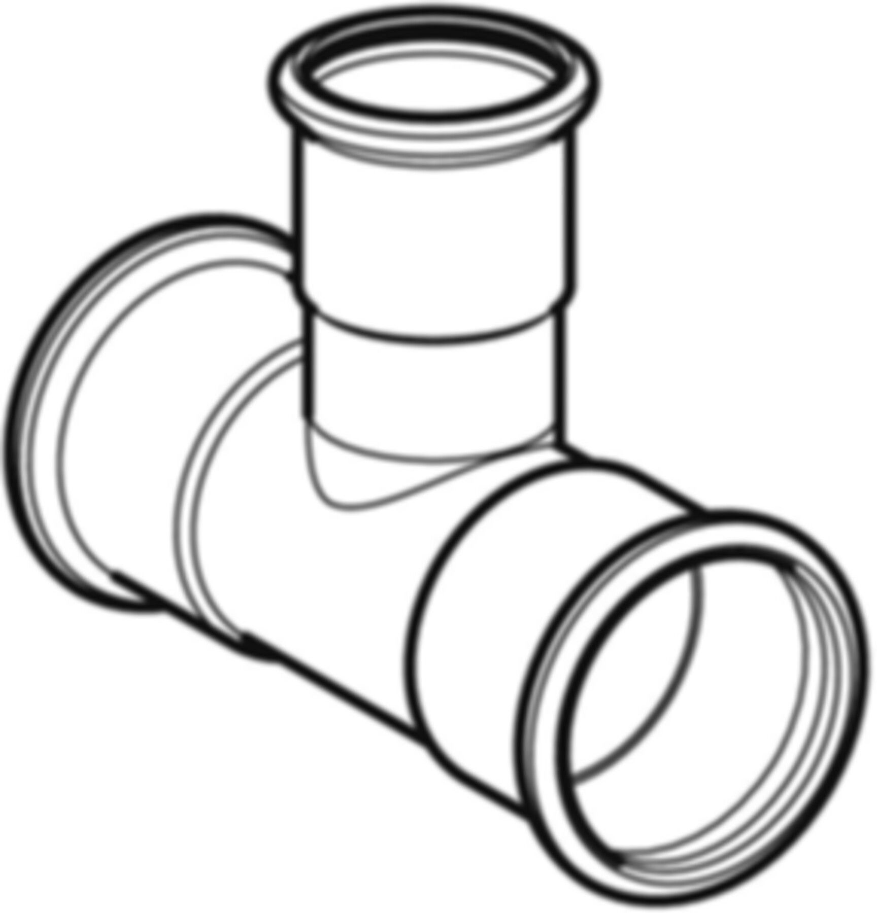 T-Stück reduziert 28-18-28mm 21210 - Mapress-Heizungs-Formstücke