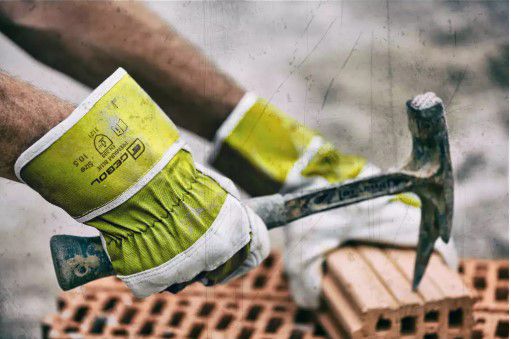 GEBOL Arbeitshandschuh Worker Pro Gr. 10.5, besonders robust aus Rindsvollleder - Arbeitsschutz