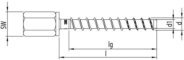 MULTI-MONTI Innengewindeanker MMS-Plus I 7.5 x 60 SW 13 , IG M 8/10 , blauverz. - Beton- und Maurerschrauben