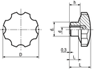 Sterngr Elesa® VH.153 Ms Sackl-Gew BN14145 73431VH.153/62B-M1 - Bossard Schrauben