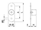 Handlaufsteckrohr mit doppels ru Wandpl 42.4 mm geschliffen 126837 - INOXTECH-Handlauf-/Geländer-System