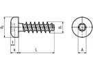 PT® WN 1452 Torx® INOX A2 BN20097 K30 x 6 WN 1452 / T1 - Bossard Schrauben